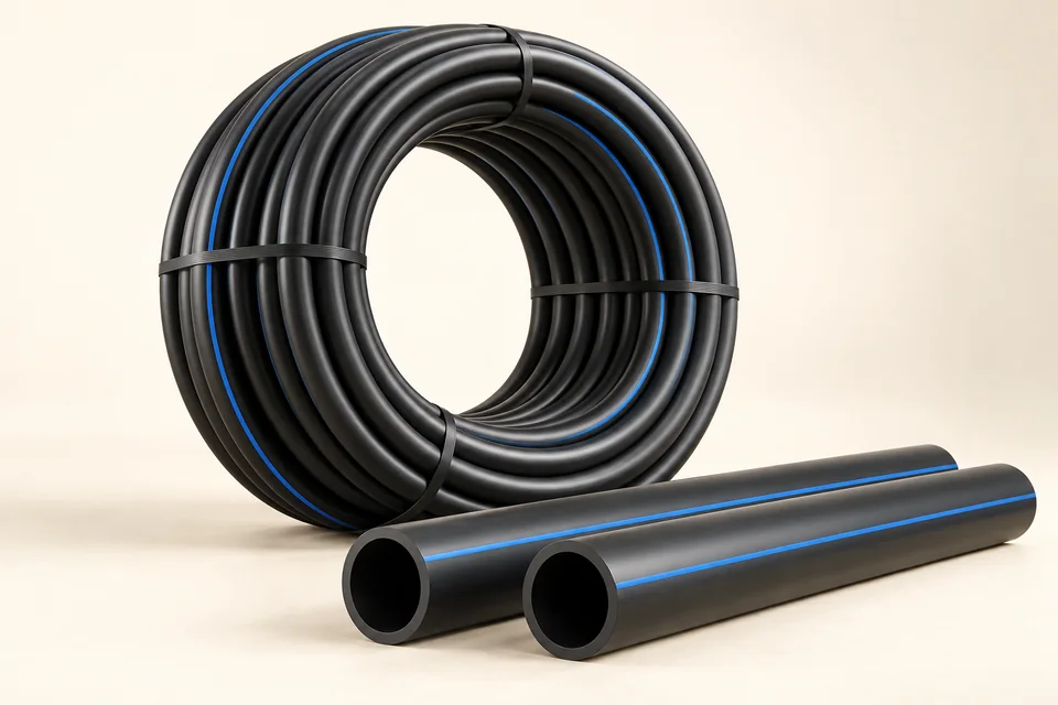 HDPE pipes — illustrative product artwork