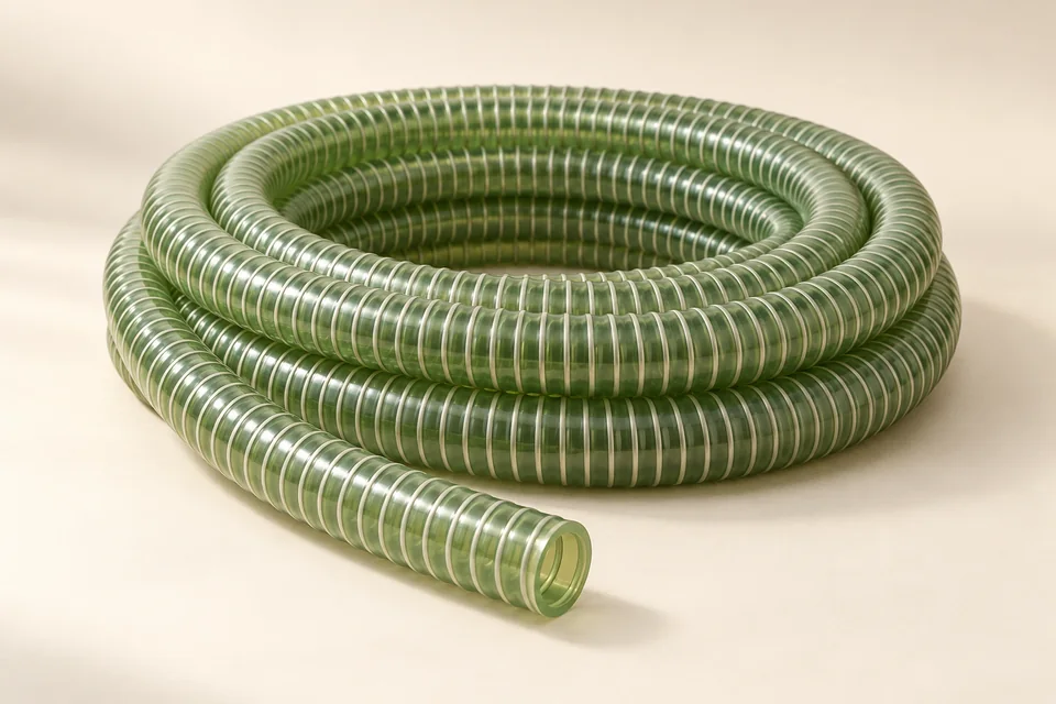 PVC suction hose — illustrative product artwork